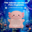 Axolotl Alarm Clock with Night Light for Kids, Rechargeable Silicone Lamp Time to Wake Clock，Cute Animal Tabletop Lamp, Perfect Sleep Companion for Boys Girls by TinyTreasures Baby Boutique