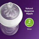 Philips Avent Natural Baby Bottles with Natural Response Nipples (Slow Flow, Flow 2), 4oz, Pink, 4-Pack, SCY900/14 by TinyTreasures Baby Boutique