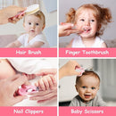 28 in 1 Baby Healthcare and Grooming Kit, Infant Baby Nursery Kit Electric Nail Trimmer Set with Gas Colic Passer Nasal Aspirator Nail Clipper Hair Brush Comb for Newborn Girls Boys (Pink) by TinyTreasures Baby Boutique