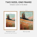 Homeforia A2 Picture Frame Natural Wood, High End Oak 16.5 x 23.4 Wooden Poster Frames Matted to 11.7 by 16.5 Photo, A2 Size Light Wood Frames with Mat A3 for Print, Tempered Glass, Wall Kit, Set of 1 by CozyNest Decor