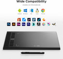 Graphics Drawing Tablet, UGEE M708 10 x 6 inch Large Digital Drawing Pad with 8 Hot Keys 8192 Levels Pen, Graphic Tablets for Computer Graphic Board Creation Sketch for PC/Laptop/Mac OS/Linux/Chrome by TinyTreasures Baby Boutique