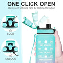Enerbone Water Bottle, Leakproof BPA & Toxic Free, Motivational Water Bottle with Times to Drink and Straw, Fitness Sports Water Bottle with Strap for Office, Gym, Outdoor Sports by CozyNest Decor