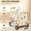 Wooden Baby Walker, 3-in-1 Baby Push Walker, with Pretend Kitchen, Montessori Sensory Activity Center, Push Walker Toys for Babies Learning to Walk, Sit-to-Stand by TinyTreasures Baby Boutique