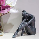 Guichifun Yoga Dancer Statue Home Decoration - Resin Bronze Sculpture Modern Creative Home Garden Statue Handicrafts Art Ware Home Décor Office Room or Outdoor Garden Gifts 16.3 x 7.15 x 13.9 Inch by CozyNest Decor