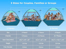 COMMOUDS Beach Tent Sun Shade for 3/4-5/6-7/8-10 Person, UPF 50+ Beach Sun Shelter Canopy Tent, Lightweight, Easy Set Up and Carry by TinyTreasures Baby Boutique