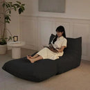 Luxury Ottomans, Modern Square Foot Rest for Sofa Couch Chair, Lazy Floor Seating, Fireside Bean Bag Chair, Tatami Sofa Lounger for Living Room, Bedroom, Office, Black by CozyNest Decor