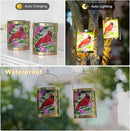 Starsoul 2 Pack Hanging Solar Lantern Outdoor Waterproof Glass Red Cardinal Decorative Solar Lights for Outside Garden Yard Table Patio Decor Cardinal Gifts by GreenHaven Gardens