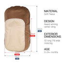 Baby Lounger - Snuggle Cozy Me Infant Lounger for Newborns | Flannel Cover, Breathable Soft, Portable Awake-Time Pad, Essential Baby Gift -Brown by TinyTreasures Baby Boutique