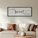 SRSZHIYUE Home Sweet Home Sign 40"x15" for Farmhouse Rustic Large Family Living Room Over Couch Modern Horizontal Wall Decor, Wood Framed Plaques Art Decorative (Black) by CozyNest Decor