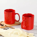 30oz Super Large Ceramic Coffee Mugs Large Handles Set of 2 (Red) by CozyNest Decor