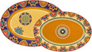 Bico Tunisian 16 plus 14 inch Oval Platters Set, Set of 2, Microwave and Dishwasher Safe, for Serving Fish, Chicken, Turkey by CozyNest Decor