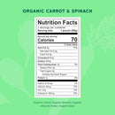Serenity Kids 6+ Months Veggie Puree Baby Food Pouches - Carrot, Spinach & Basil - USDA Organic Baby Food & Allergen Free - No Added Sugar & BPA Free - 3.5 Oz, 12 Pack by TinyTreasures Baby Boutique