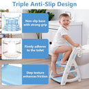 Potty Training Seat:2 in 1 Design Potty Seat for Toilet & Nursery Step Stool for Sink, Potty Training Toilet with Height Adjustable Ladder for Kids of All Ages (Arctic) by TinyTreasures Baby Boutique