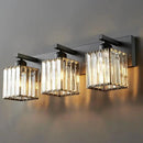 Modern Bathroom Vanity Light 3-Lights Modern Black Crystal Wall Light Bathroom Vanity Light Fixtures by CozyNest Decor