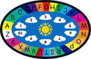 Genki - Classroom Rug for Kids - Education Classroom Carpet for Children - Colorful Seating Area - Large Elementary Classroom Rugs - Kids Seating for School Playroom | 3'3" x 4'11" Oval by TinyTreasures Baby Boutique