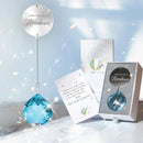 Memorial Gifts for Loss of Loved One, Unique Sympathy Gift Idea Sky Blue Crystal Ball Window Suncatcher, Rainbow Bereavement Grief Gift Box for Loss of Mom Dad Husband Son Daughter by GreenHaven Gardens