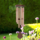 Memorial Wind Chimes for Outside, Wind Chime Outdoor Deep Tone, Sympathy Wind-Chime Personalized with 6 Tuned Tubes, Elegant Chime for Garden Patio Balcony and Home Gold by CozyNest Decor
