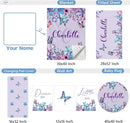 Personalized 5-Piece Crib Set, Custom Bedding With Name for Girls, Purple Butterfly Nursery Set, Gifts for Infants, Toddlers, New Parents by TinyTreasures Baby Boutique