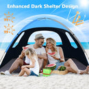 NXONE Beach Tent Sun Shade Shelter for 3/4/6 Person Person with UV Protection, Extended Floor, 3 Mesh Roll Up Windows & 8.0/8.5mm Fiberglass Rods丨Carry Bag Included by TinyTreasures Baby Boutique