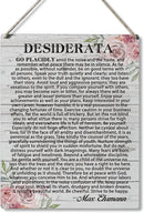Qious Inspirational Signs Gift Farmhouse Desiderata Go Placidly Amid the Noise and the Haste Wooden Hanging Sign Rustic Wall Art Home Living Room Decoration 10 x 8 Inches by CozyNest Decor