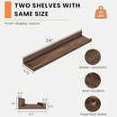 Heimlove Picture Ledge Shelf, Floating Shelves Set of 2, 24 Inches Picture Shelf for Wall with Ledge, Kids Bookshelf Wall Mounted for Living Room Bedroom Decor Books Photo Frames - Walnut by CozyNest Decor