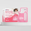 Breastmilk Storage Bags(50 Count)，8oz Milk Storage Bags for Breastfeeding，BPA Free with Easy Pour Spout, Self Standing, for Refrigeration and Freezing Red by TinyTreasures Baby Boutique