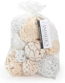 ANDALUCA Decorative Balls Bag Bowl Filler Home Decor (White) by CozyNest Decor