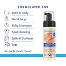 Motherlove Baby & All Soap (7.1 oz) Gentle Foaming All-Purpose Castile Soap Made with Organic Ingredients – Refreshing Ginger Grapefruit by TinyTreasures Baby Boutique