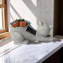 Cat Garden Figurines Outdoor Decor Solar Statue with Succulent and LED Lights for Patio Lawn Yard Art Decoration Housewarming Garden Gift by CozyNest Decor