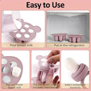JEXFUN Silicone Breastmilk Popsicle Freezer Molds & Baby Fruit Food Feeder Pacifier, Baby Food Storage Containers Breast Milk Ice Cubes for Baby Teething & Infant Self Feeding, BPA Free - (Light Pink) by TinyTreasures Baby Boutique