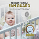 Portable Mini Travel Stroller Fan - Battery Operated, Clip On, Small, Handheld, Rotating, Rechargeable, Personal Fan with Flexible Tripod, 3 Speeds for Baby Crib, Bed Car, Seat Treadmill by TinyTreasures Baby Boutique