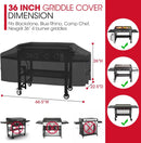Unicook Griddle Cover for Blackstone 36 Inch Griddle Cooking Station, Waterproof Flat Top Grill Cover with Seam Taping and Support Pole, Heavy Duty Outdoor BBQ Cover for Camp Chef, Nexgrill etc by GreenHaven Gardens