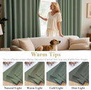 H.VERSAILTEX Room Darkening Curtains for Living Room Light Reducing Thermal Insulated Window Treatment Panels/Drapes Grommet Top 2 Panels Green Bay - 52 x 84 Inches by CozyNest Decor