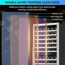 Dual Zone Wine Fridge Freestanding 175 Bottle, 24 Inch Large Capacity Built-in Wine Cooler Refrigerator with Upgraded Compressor Cooling and Intelligent Temperature Memory by CozyNest Decor