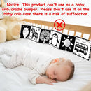 Thremhoo Black and White High Contrast Baby Toys 0-6 Months Soft Book for Brain Development, Tummy Time, Sensory, Montessori Learning Activities by TinyTreasures Baby Boutique