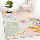 Lahome Pink Rug for Living Room - 5x7 Area Rug Washable Non-Slip Boho Rugs for Bedroom Throw Cute Soft Kids Nursery Rug, Abstract Botanical Print Carpet for Classroom Dorm Entryway Office Dining Room by TinyTreasures Baby Boutique
