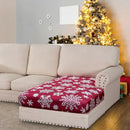 H.VERSAILTEX Christmas Sofa Slipcover Fleece Stretch Chaise Cover Sectional Couch Covers for L Shaped Sofa Both Left/Right Snowflakes Sofa Cover for Christmas (1 Piece Chaise Cover, Snowflakes) by CozyNest Decor