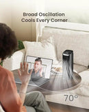 Fan for Bedroom, 13" Tower Fan with Remote, 4 Modes 4 Speeds Max 24ft/s, 70° Oscillating Desk Fan, 12H Timer Portable Fans, Cooling Fans for Office, Home by CozyNest Decor