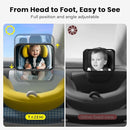 Fixed Headrest Car Mirror for Baby Rear Facing Fit Tesla Shatterproof Baby Mirror for Car Back Seat 360° Wide Clear View Never Shake Crash Tested Stable Velcro Strap Newborn Baby Essentials by TinyTreasures Baby Boutique