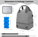 Pump Bag for Spectra S1 S2, Wearable Breast Pump Bags with Ice Pack, Pumping Bag with Waterproof Mat for Pump Accessories, Insulated Bottle Bags for Work Travel and Family (Grey) by TinyTreasures Baby Boutique