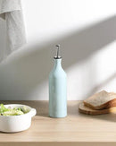 Sweejar Large Ceramic Olive Oil Dispenser Bottle, Opaque Oil Cruet Protects to Reduce Oxidation, Suitable For Storage Of Vinegar, Soy Sauce & Other Liquids, Pack of 1, 24 Fl Oz (Light Blue) by CozyNest Decor