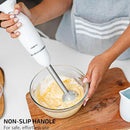 OVENTE Immersion Hand Blender, 300W Electric Handheld Portable Stick Mixer with 2 Mixing Speed and Stainless Steel Blades for Effortless Blending Smoothies, Shakes, Puree or Baby Food, White HS560W by TinyTreasures Baby Boutique