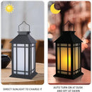 11" Solar Lantern Outdoor Garden Hanging Lanterns Waterproof LED Vintage Flickering Flame Lanterns for Patio, Table, Party. by CozyNest Decor