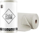 Fantasticlean Microfiber Cleaning Cloth Roll -75 Pack, Tear Away Microfiber Towels, 12" x 12", Reusable, Washable, Scratch Free, Ultra Absorbent Dish Rags for Car, Home, Garage or Shop (Cool Grey) by CozyNest Decor