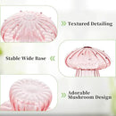 Glasseam Mushroom Plant Propagation Stations: Pink Glass Terrarium Jar Set of 10 Cute Planters for Indoor Plants Mini Propagate Station Unique Christmas Birthday Gifts for Women Home Office Decor by GreenHaven Gardens