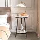 Side Table - Sintered Stone End Couch Table with Metal Frame & Gold Veins for Sofa Living Room Bedroom Bedside Coffee Small Spaces - Waterproof, Scratch-Resistant - Easy Assembly by CozyNest Decor