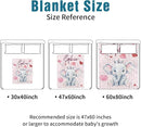Custom Name Crib Bedding Set - Elephant Theme, Personalized Pink Checkered Nursery Bedding 3-Piece Set– Soft Blanket, Fitted Sheet, Changing Pad Cover – for Newborns Girls Nursery Gifts by TinyTreasures Baby Boutique