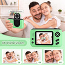 Kids Camera, Birthday Gifts for Boys and Girls Age 3-8,Video Recorder for Kids 8-12,Childrens Digital Camcorder for vlogging Portable Kids Selfie Camera with 32GB SD Card Green by TinyTreasures Baby Boutique