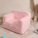 Kids Snuggly-Soft Sherpa Chair, Cuddly Toddler Foam Chair for Boys and Girls, Pink by CozyNest Decor