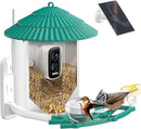 Bird Feeders for Outdoors, Smart Bird Feeder with Camera Solar Powered, AI Species Identification, 3K Video Live Stream Camera, 5Mp HD Night Vision, Instant Arrival Alerts (Light Green) by CozyNest Decor